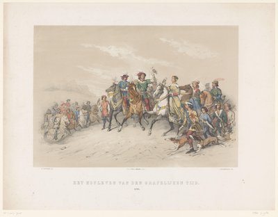 Utrechter Maskerade von 1851: Hofleben im Jahr 1296 von Antonie Johannes Groeneveldt