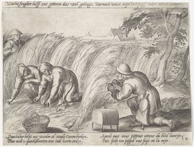 Unkraut jäten auf dem Feld von Antonie Wierix (II) (possibly)