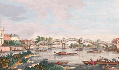 Neue Brücke über die Themse bei Hampton Court von Antonio (after) Canaletto