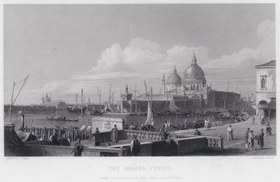 Die Dogana, Venedig (Gravur) von Antonio (after) Canaletto