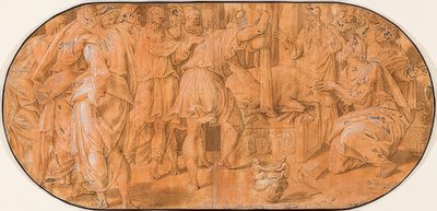 Elia opfert in Gegenwart von Ahab von Antonio Campi