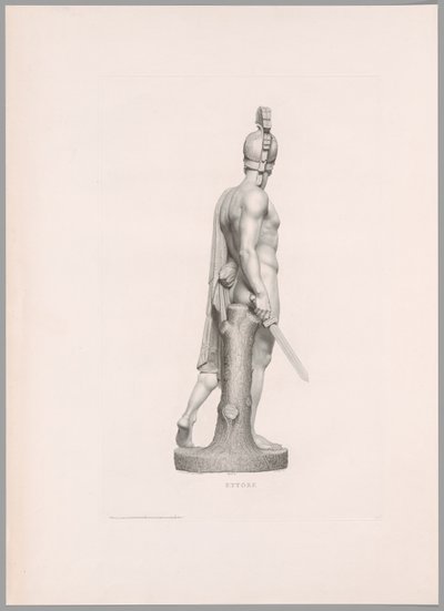 Ettore, Seitenansicht, aus Oeuvre de Canova von Antonio Canova