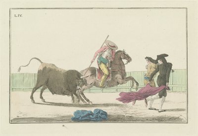 Tafel IV, aus der Serie Colección de las principales suertes de una corrida de toros (Sammlung der Hauptaktionen in einem Stierkampf) von Antonio Carnicero