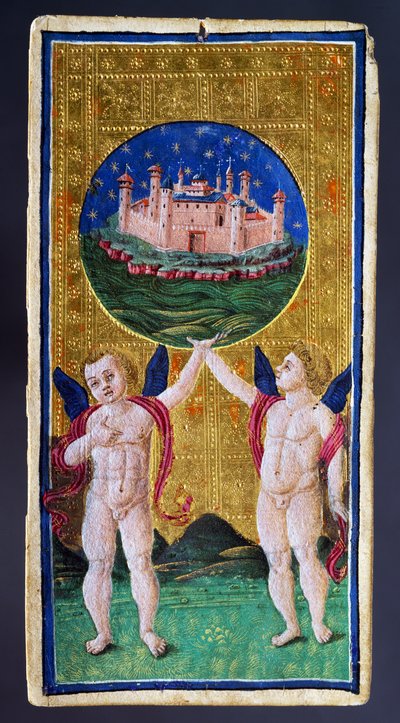 Tarotkarte, die die Welt darstellt von Antonio Cicognara