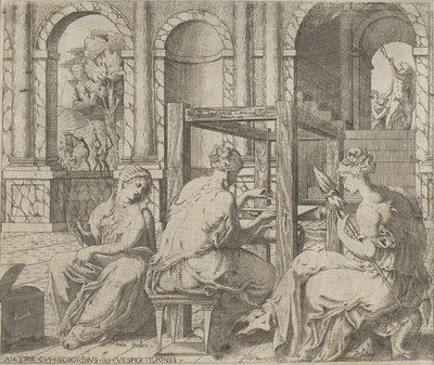 Die Töchter des Minyas, 1545 von Antonio Fantuzzi