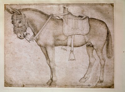 Maultiergeschirr. Zeichnung von Antonio Pisano, genannt il Pisanello von Antonio Pisanello