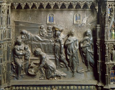 Die Geburt Johannes des Täufers. Silberrelief von Antonio Pollaiuolo