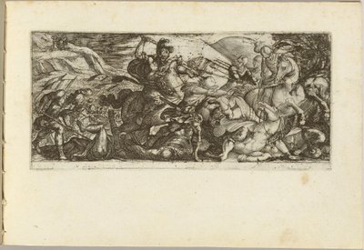 Kavallerieangriff mit fliehenden Soldaten von Antonio Tempesta