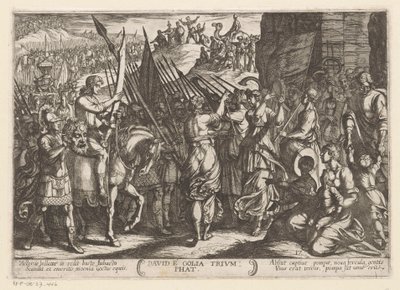 David kehrt triumphierend mit dem Kopf von Goliath zurück von Antonio Tempesta