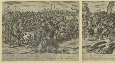Der Tod von Camillus im Kampf zwischen Griechen und Römern von Antonio Tempesta