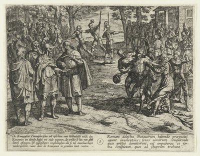 Die alten Bataver kaufen ihren Dienst bei den Römern ab, 69-70 von Antonio Tempesta