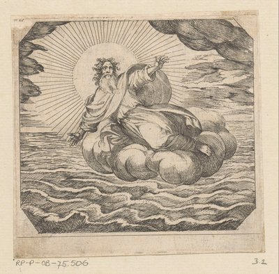 Gott erschafft Himmel und Erde von Antonio Tempesta