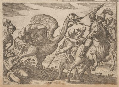 Jagd auf einen Strauß von Antonio Tempesta
