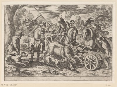 Jagd auf wilde Stiere von Antonio Tempesta