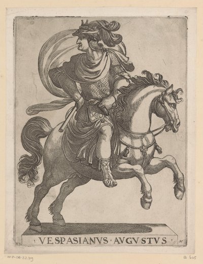 Kaiser Vespasian zu Pferd von Antonio Tempesta