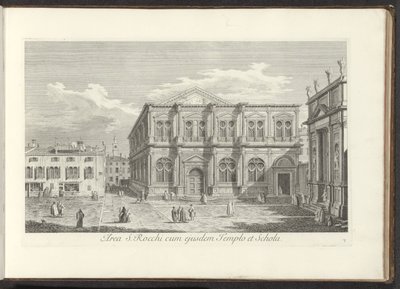 Ansicht des Campo San Rocco in Venedig von Antonio Visentini
