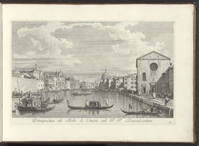 Ansicht des Canal Grande, der Santa Maria di Nazareth und der San Simeone Piccolo in Venedig von Antonio Visentini