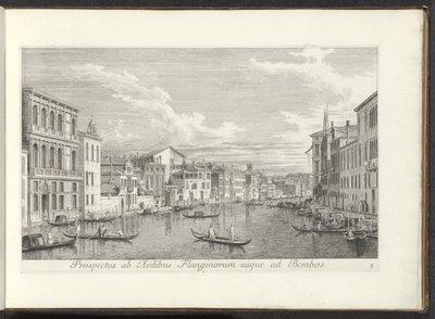 Ansicht des Canal Grande und Palazzo Flangini in Venedig von Antonio Visentini