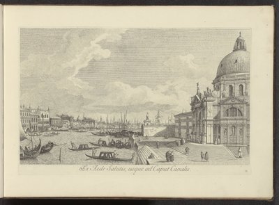Ansicht des Canal Grande und der Santa Maria della Salute in Venedig von Antonio Visentini