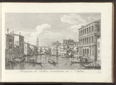 Ansicht des Canal Grande und des Turms von San Vitale in Venedig von Antonio Visentini