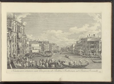 Ansicht des Canal Grande in Venedig während der Regatta von Antonio Visentini