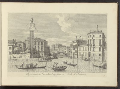Ansicht des Cannaregio und des Palazzo Labia in Venedig von Antonio Visentini