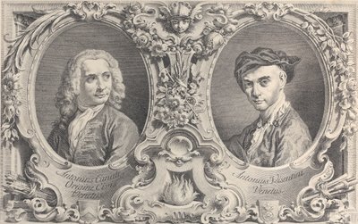 Porträts von Canaletto und Visentini, 1735 von Antonio Visentini