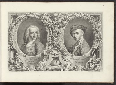 Porträts der Künstler Canaletto und Antonio Visentini (Serie) von Antonio Visentini