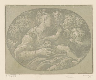 Maria mit Kind und Johannes dem Täufer von Antonio da Trento