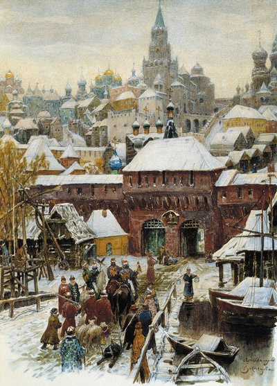 Moskau im 17. Jahrhundert, Ende des 19. - Anfang des 20. Jahrhunderts von Appolinari Mikhaylovich Vasnetsov
