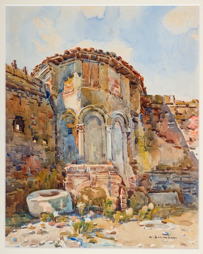 Kleiner Innenhof im Kreis des Schlosses von Carpi von Arcangelo Salvarani