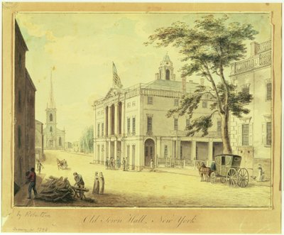 Das alte Rathaus (Federal Hall) New York City, 1798 von Archibald Robertson