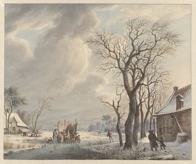 Winterlandschaft mit Eislust von Arend van Glashorst jr.