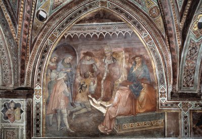 Papst Alexander III - Fresko von Aretino Luca Spinello or Spinelli