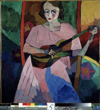 Frau mit Gitarre von Aristarkh Vasilievic Lentulov