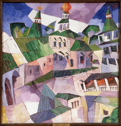 Kloster. Der Bischofshof im Kloster Neu-Jerusalem in Russland. Gemälde von Aristarkh Vasilyevich Lentulov (1882-1943), Öl auf Leinwand von Aristarkh Vasilievic Lentulov