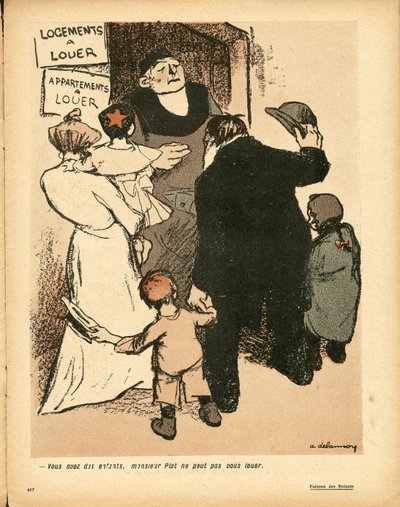 Der Butterteller, Nummer 338, Satirisch in Farben von Aristide Delannoy
