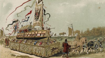Barke auf dem Brügge-Gent-Kanal, Spanische Niederlande, 16. Jahrhundert von Armand Jean Heins
