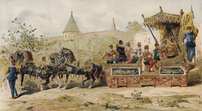 Händlerfloss mit Musikern, Spanische Niederlande, 16. Jahrhundert von Armand Jean Heins