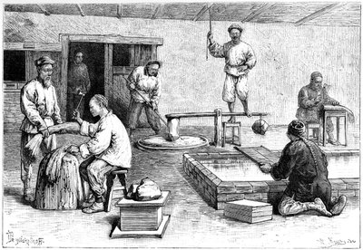 Eine Papiermühle, China, 1895 von Armand Kohl