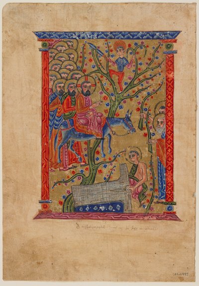 Folio aus einem armenischen Manuskript: Der Einzug in Jerusalem, ca. 1500 von Armenian School