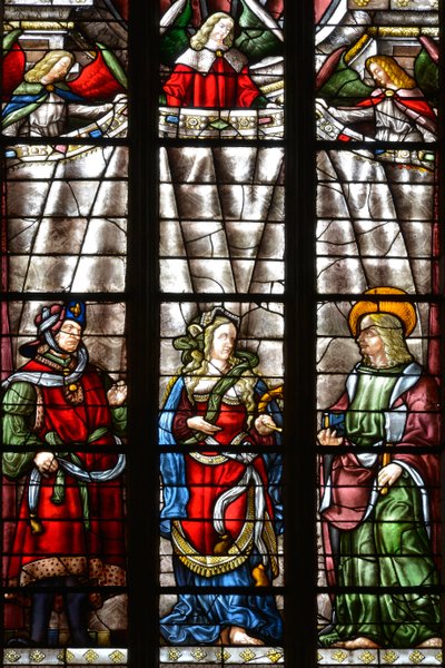 Der Prophet Daniel, Sibylle Cimmerienne und der Evangelist Matthäus - Buntglasfenster der Kapelle Saint Louis, Arnaud de Moles (1470-1520) vollendet 1513 - Kathedrale Sainte Marie d