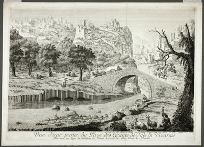 Ansicht eines Teils des Pfades der Riesen von Vals in Vivarais von Arnauld Eloi Gautier D