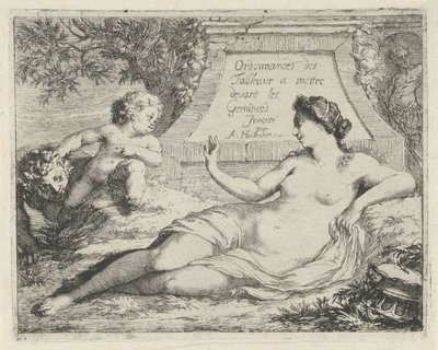 Venus von einem Satyr beobachtet von Arnold Houbraken