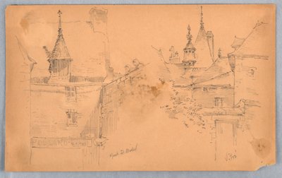 Zwei Szenen in Mont St. Michel und Vitré von Arnold William Brunner