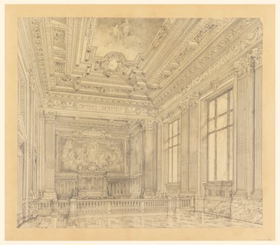 Ansicht des Gerichtssaals, Bundesgebäude, Cleveland, OH von Arnold William Brunner