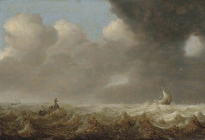 Schiffe in stürmischem Wetter von Arnoldus van Anthonissen
