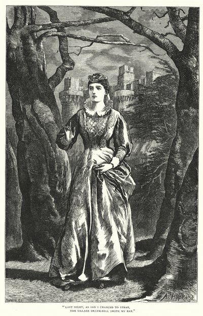 Cumnor Hall (Gravur) von Arthur (after) Hopkins