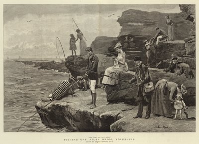 Fischen vor Filey Brigg, Yorkshire von Arthur (after) Hopkins