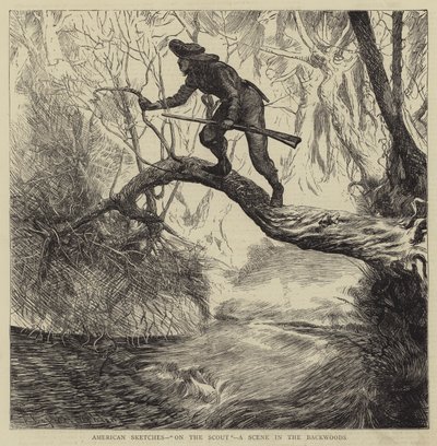 Amerikanische Skizzen, Auf der Spur, eine Szene im Hinterland von Arthur Boyd Houghton